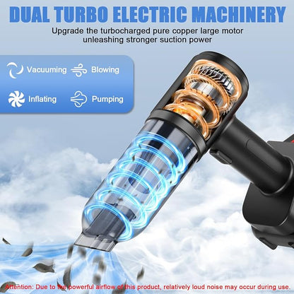 HCRTGAY Car Vacuum Portable Cordless 24V - Cleaner High Power & Blower, Wireless Handheld Vacuum Cordless for Car, Home, Office, Pet(Black)