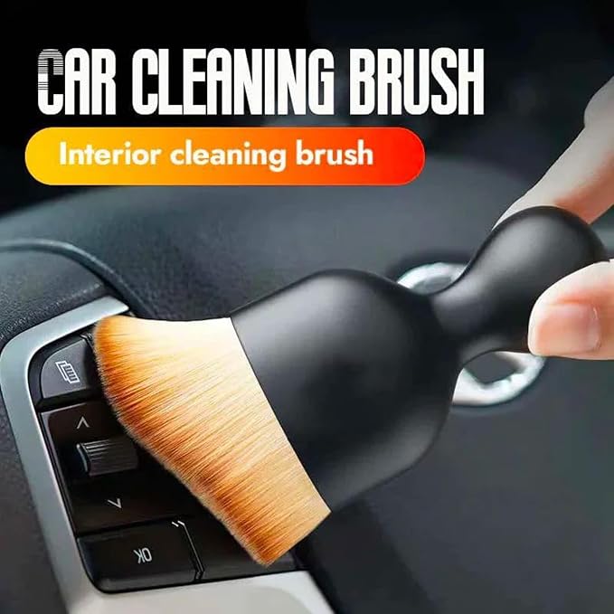 QUAAM 3PCS Car Interior Cleaning Tool, Car Cleaning Brush Interior Dust Collectors,Car Interior Cleaning Tool Brush, Dust Brush