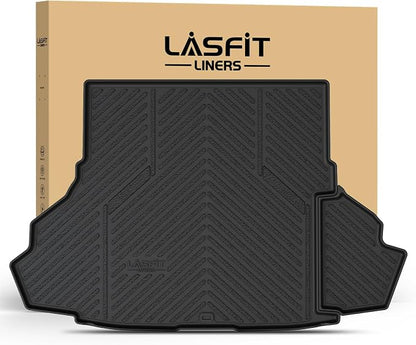 LASFIT Cargo Mat for Ford Mustang 2015-2023 (with or Without Subwoofer) Trunk Liner, Custom Fit All Weather Protector TPE One-Piece Design Easy Installation Trunk Mat, 1pc Black