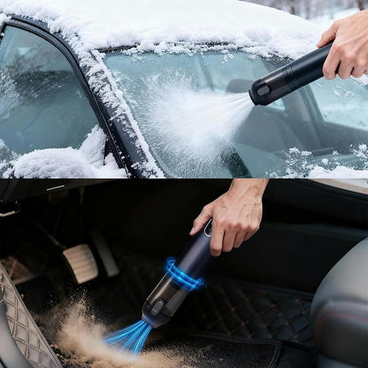 Cordless Car Vacuum Cleaner, 4-in-1 Mini Handheld Vacuum with Blower/Inflator/Deflator, 14kPa Suction, 2 Modes, Type-C Rechargeable for Car, Desk, Keyboard