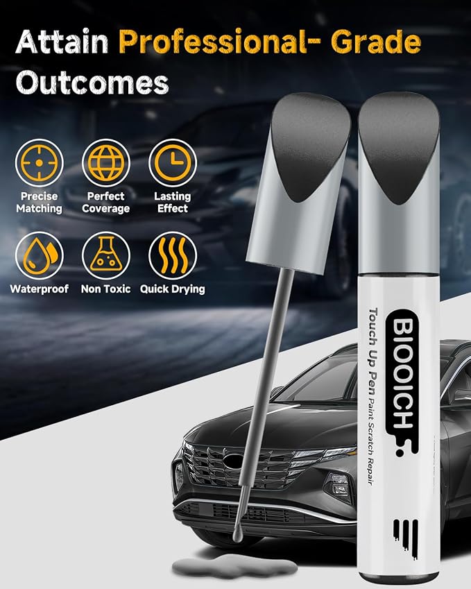 Touch Up Paint Pen Exact Color Match Car Chip and Scratch Repair (for Hyundai, Amazon Gray(A5G))
