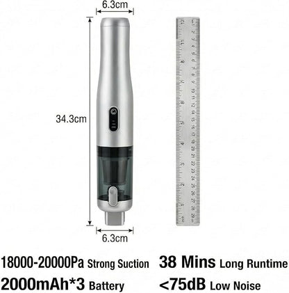 AUTOPALS Cordless Car Portable Vacuum Cleaner, 4 in 1 Suck, Blow, Inflate, Vacuum, 18000-20000Pa High Power, Type-C Charging, Battery Level Display, Multi-Nozzles for Car, Home & Pet Hair, Office