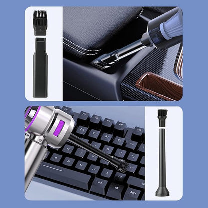 Handheld Car Vacuum Cleaner with Brushless Motor, 16000PA Strong Suction Vacuum & Compressed Air Dusters with LED Light Type C Mini Portable Hand Vacuum Blower for Car Home Office