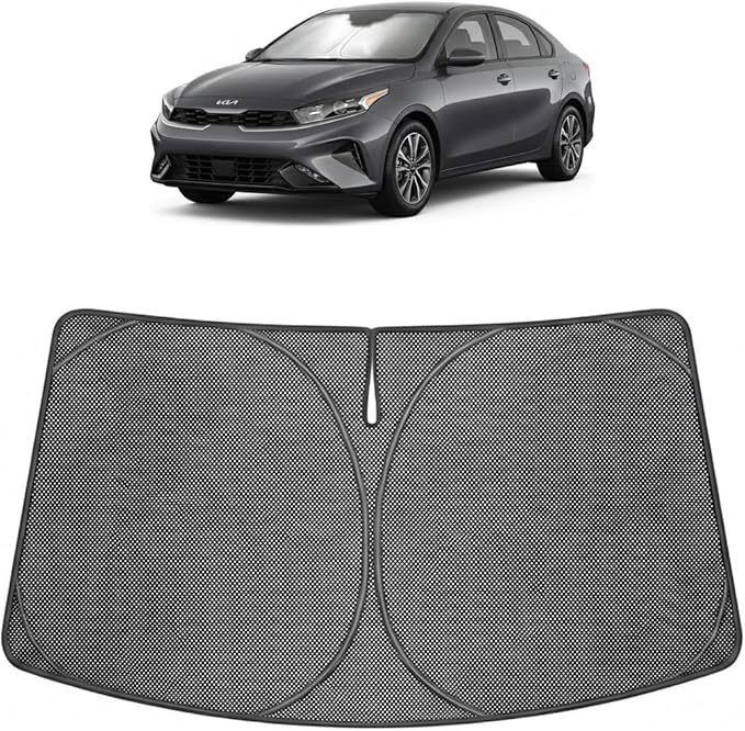 Proadsy Windshield Sun Shade Custom Fit K4 2025-2026 Ice Crystal Black Front Window Sunshade UV and Heat Blocker Foldable Visor Keeps Car Cooler for Summer Parking and Daily Use