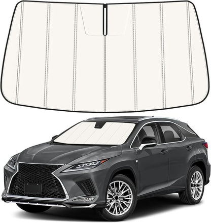Windshield Sun Shade for Le-xus RX RX350 RX450h 2016-2022, Front Window Visor Accessories, Folding Design Blocks Heat & UV Rays Maintain Cool Interior and Save Space