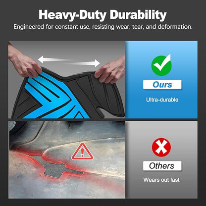 Floor Mats Fit for Honda Accord Sedan 2026 2025 2024 2023 (Gasoline & Hybrid), All Weather Protection Custom Fit Anti-Slip Floor Liners,1st & 2nd Row, Black & Blue