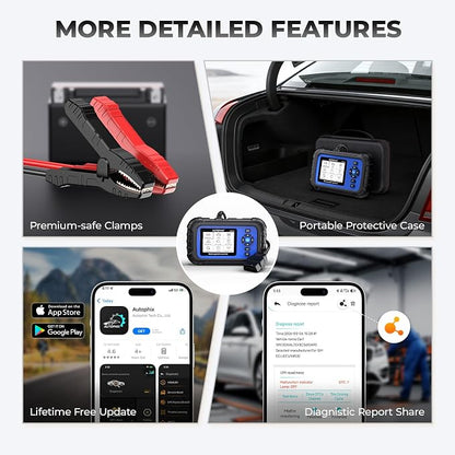 AUTOPHIX DM5900 OBD2 Scanner, ABS SRS Transmission & Engine Code Reader, Check Engine Light Scanner with Battery Test, Live Data, Smog Check, Free Lifetime Updates for All OBDII Cars