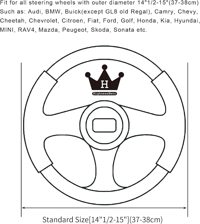 HighnessHwoo Car Steering Wheel Covers for Women Padded Carbon Fiber PU Leather Cute Auto Interior Accessories for Vehicle, Sedan, Universal, Anti Slip, Pink, Standard Size, 14.75-15.15in