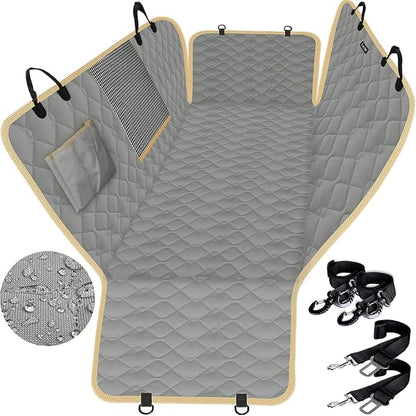Lassie XL Truck Dog Seat Cover Back Seat with 2 Seat Belts, Dog Car Hammock for Large SUV and Trucks Compatible with F150 F250/Chevrolet Silverado/Ram Pickup/GMC Sierra/Toyota Tundra and Crew Cab