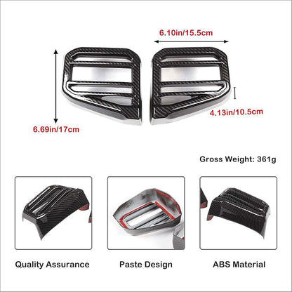 Aunginsy Center Console Side Air Conditioning Outlet Trim Cover Compatible with Toyota Tundra/Sequoia 2022-2026, Dashboard Side A/C Wind Vent Panel Decorative Frame Protector ABS Interior Accessories