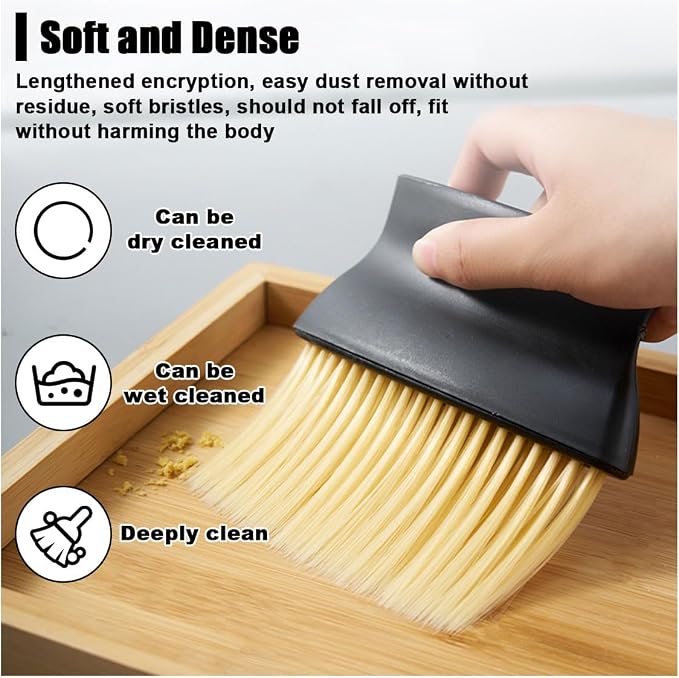 Auto Interior Dust Brush - Soft Bristles Car Duster Interior Household Cleaning Dust Car Detailing Brush - Whisk Broom Car Cleaning Brushes Dusting Tool for Automotive Dashboard Interior & Exterior