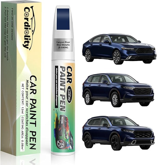 Canyon River Blue Metallic(B-640M) Touch Up Paint Pen for Honda,Car Paint Scratch Repair Pen Quick and Easy Fix Auto Paint Scratch