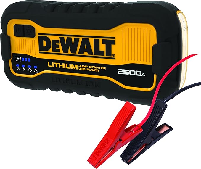 DeWalt DXAELJ25C 2500 Peak Amp Lithium Jump Starter with USB Power Bank and Carrying Case