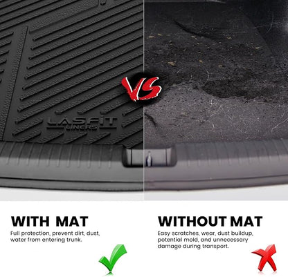 LASFIT Trunk Mat for Honda Accord 2017 2016 2015 2014 2013 Sedan Only, All Weather Custom Fit TPE Cargo Mat Trunk Tray Cargo Tray, Black (Not for Coupe & Hybrid)