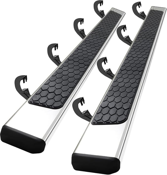 COMNOVA 6.5”Side Steps Running Boards Compatible with 2007-2018 Chevy Silverado/Gmc Sierra 1500(Include 2019 1500 Ld)&2017-2019 2500HD 3500HD. Step Bars Running Boards for Silverado Crew Cab.