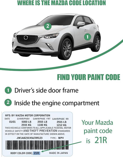 41V Soul Red Metallic Tricoat Touch Up Paint for Mazda, Color Accurate Car Paint Scratch Repair Pen, Quick & Easy Fix Automotive Chips and Nicks