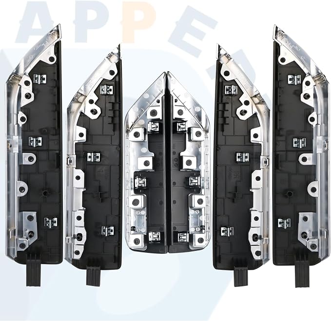 Door Trim Molding Kit Black Wood Grain 6pcs for Interior Door Panel & Center Console 84458971 Compatible with Chevy Silverado GMC Sierra Truck Door Accessories Parts