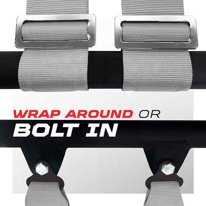 1pc 4 Point Harness for Bucket Seat, Push Release, 10 Color Options, Racing Harness, Race Car, Off Road, UTV, RZR [6008A4]