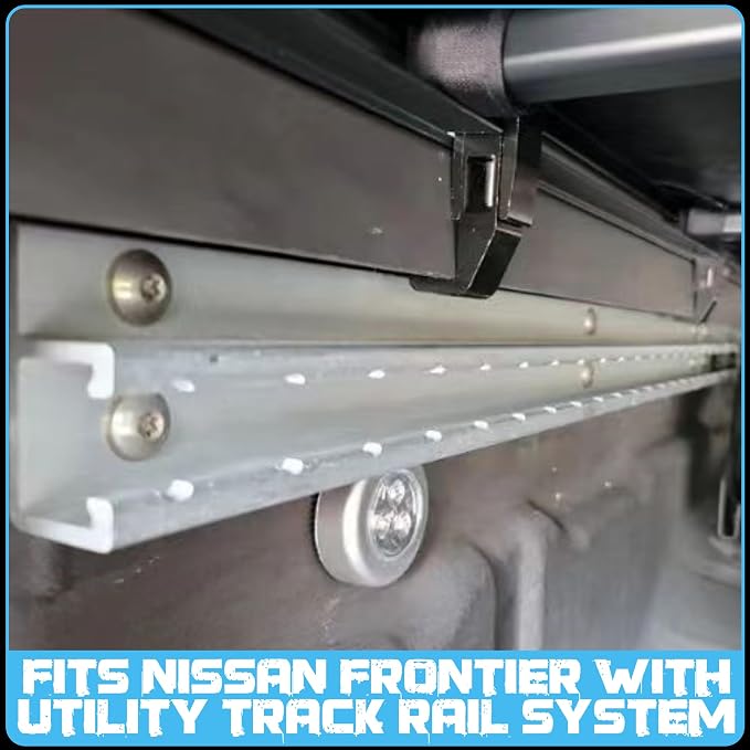 Truck Bed Tonneau Cover Compatible with Nissan Frontier 2005-2026 5 ft Short Box w/or w/o Track Rail, Soft Roll Up Style