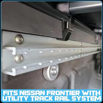 Truck Bed Tonneau Cover Compatible with Nissan Frontier 2005-2026 5 ft Short Box w/or w/o Track Rail, Soft Roll Up Style