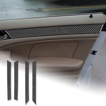 AIRSPEED for BMW E46 1998-2006 Center Console Interior Lower Window Inner Trim Strip – Black Carbon Fiber