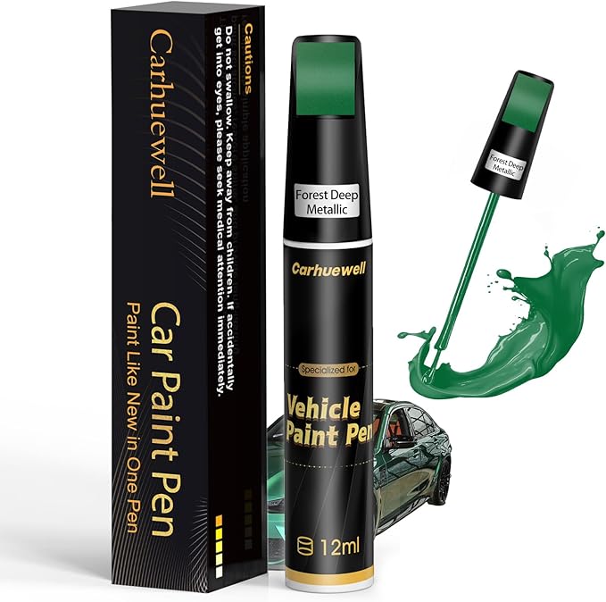 Pink Touch Up Paint for Cars, Auto Car Paint Touch Up Paint Pen for Deep Scratches, Car Scratch Repair Pen, Quick and Easy Solution to Repair Minor Automotive Scratches (Forest Deep Metallic)