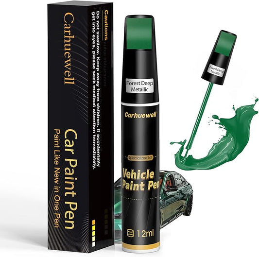 Pink Touch Up Paint for Cars, Auto Car Paint Touch Up Paint Pen for Deep Scratches, Car Scratch Repair Pen, Quick and Easy Solution to Repair Minor Automotive Scratches (Forest Deep Metallic)