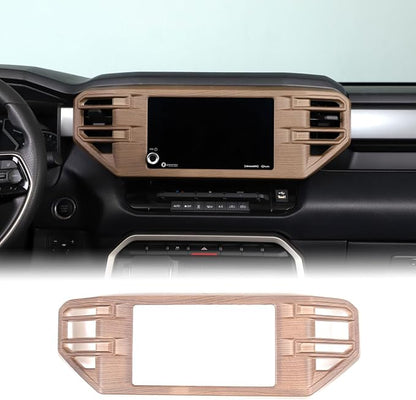 Aunginsy Center Console Air Outlet Trim Cover Compatible with Toyota Tundra/Sequoia 2022-2026, Air Conditioner A/C Vent Panel Large Frame Decorative Cover Protector ABS Accessories, for 8-inch Screen