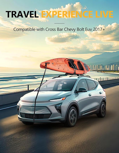 Tuyoung 300lbs Roof Racks Cross Bars Compatible with Chevrolet Chevy Bolt EUV & EV 2017-2026 Bolt-EUV, Heavy Duty Aluminum Crossbar Roof Rail Cargo Carrier Rooftop Car Black Accessories