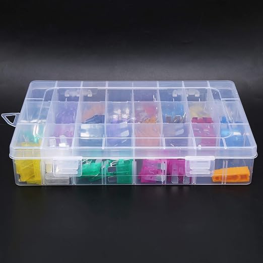 220Pcs Assorted Automotive Kit with Insulation Safety Box for Car Circuit Protection ABS Material Various Sizes Including Medium and Small
