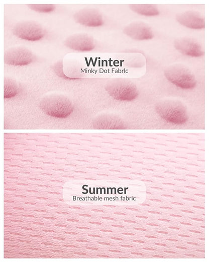 Generic Infant Insert Compatible with Mamaroo Swing & Graco Swing and Infant Car Seat, Newborn Insert Baby Head Body Support, Reversible Design, Breathable Soft Fabric, 1Pcs - Dots, Pink