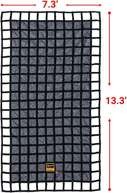 Gladiator Cargo Nets - Heavy Duty Trailer Cargo Net - (MUT-100) - 7.3' x 13.3' (for 6x12 ft Trailers)
