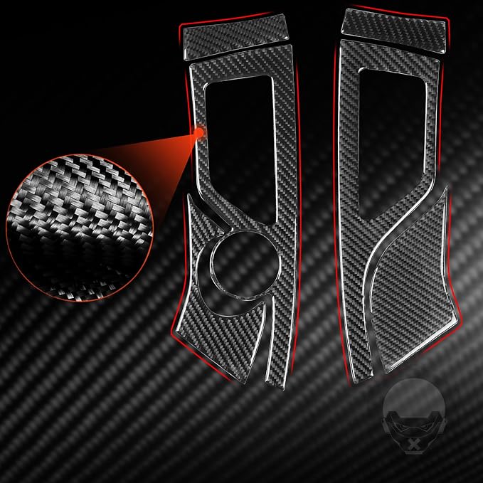 NVCNX Real Premium Carbon Fiber for Toyota 2nd Gen Tacoma Accessories 2012-2015 2013 2014 Car Dash Center Air Vent Panel Cover Interior Trim Thick Overlay Sticker Decal 6PCs - Style A