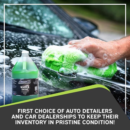 LANE'S Car Soap/Car Wax Soap The Perfect Wax Shampoo for Auto Detailing/Exterior Care Products/High Foaming with Gentle Formula/Concentrated Formula - 1 Gallon
