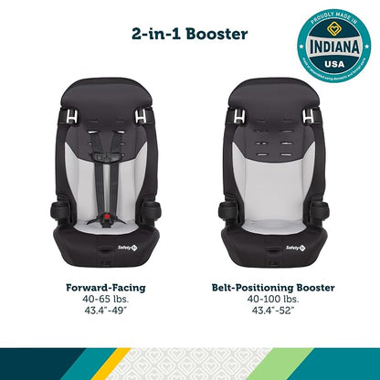 Safety 1st Grand 2-in-1 Booster Car Seat, Converts from High Back to Belt-Positioning Booster, High Back Seat for Kids 40-65, and Belt-Positioning 40-100 Pounds, Black Sky