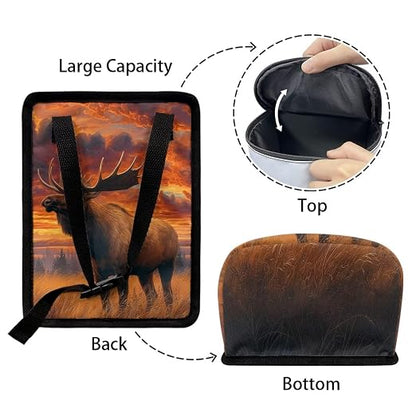 Talayituse Forest Elk Cloud Print Car Trash Can with Lid, Leak Proof Auto Trash Bag Hanging Vehicle Garbage Can Multipurpose Storage Container for Back Seat Road Trip