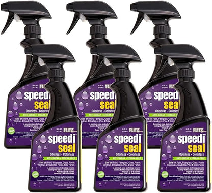 Flitz Speedi Seal - 16oz Bottle of USA-Made Ceramic Coating for Cars to Polish & Protect for Up to 6 Months - Works on Paint, Fiberglass, & More - Streak-Free Ceramic Spray Sealant (6 Pack)