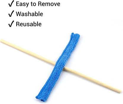 12 Pcs Microfiber Detail Duster Sticks Crevice Cleaning Brush Microfiber Stick Duster Mini Detail Dusters for Cleaning Home, Keyboards, Car Window The Small Spaces
