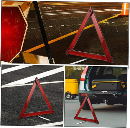 Alipis 5pcs Reflective Safety Triangle Kit Foldable Emergency Warning Sign for Vehicles Roadside Safety Tool for Breakdown Situations