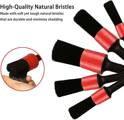 Car Detailing Brush Set, Scratch-Free Soft Bristle Brushes for Interior and Exterior Cleaning, Wheels, Air Vents, Dashboard, and Leather Surfaces, 5 Pcs