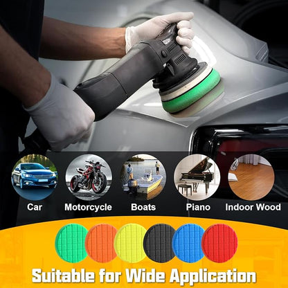 Polishing Pad 5.5 Inch, 3Pcs Green Heavy Cut Foam Buffing Pads for Car Buffer Polisher, Compounding, Polishing and Waxing