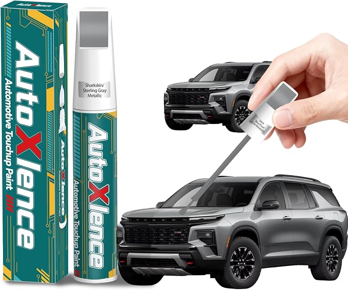 Sharkskin/Sterling Gray Metallic(GXD/WA130H) Touch Up Paint Compatible with Chevrolet Car Paint Pen Scratch Repair Automotive Scratch Remover Fix Exact Color Match
