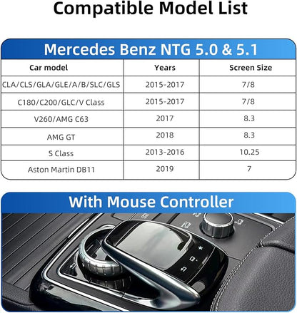 CarPlay Android Auto Adapter Decoder Retrofit Kit Fits Mercedes Benz 2015-2018 A/B/C/E/GLA/GLC/GLS/GLE with NTG System, Supports Wireless CarPlay Android Auto/Mirror Link/Camera/USB Drive/NAV