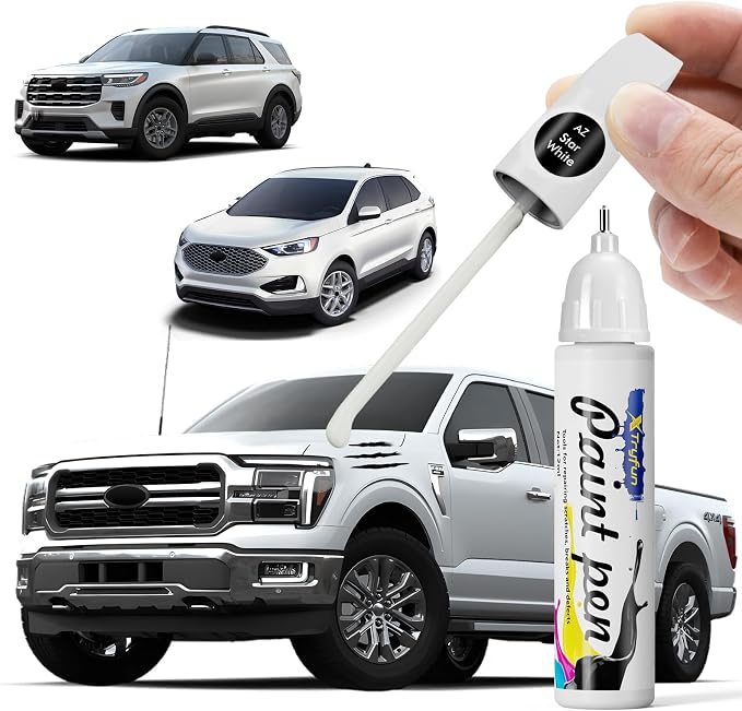 AZ Star White Touch Up Paint Compatible with Ford, DIY Car Paint Scratch Repair, Quick & Easy Fix Automotive Scratch Repair for F-150/Mustang/Explorer/Expedition/Escape/Edge/Ford Truck