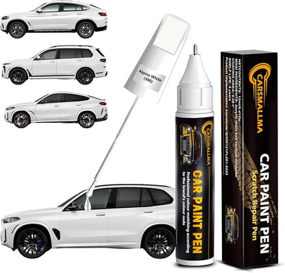 300 Alpine White Car Touch Up Paint for BMW, Color Accurate Car Paint Scratch Repair Pen Kit Quick & Easy Fix Vehicle Chips and Automotive Nicks Scuff