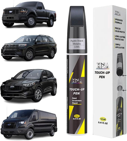 XNA Agate Black Metallic(UM) for Ford Touch Up Paint, Car Scratch Remover for Nicks and Chips Repair, 2-In-1 Quick & Easy Fix Car Scratch Repair Kit with Exact Color-Matched