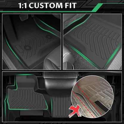 Floor Mats for 2015-2020 Chevrolet Suburban&for GMC Yukon XL (with 2nd Row Bench),7 Seats, TPE All Weather Protection Floor Liners Full Accessories for Chevy Suburban Floor Mats,Non-Slip Cargo Liner