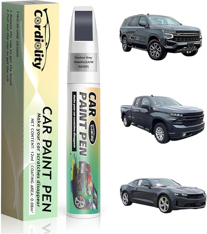 Car Touch Up Paint Shadow Gray Metallic(GJI/WA626D) for Chevrolet, Color Accurate Car Scratch Repair Pen Fix Auto Paint Chips and Nicks