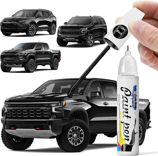 GBA/WA8555 Black Touch Up Paint Compatible with Chevrolet, DIY Car Paint Scratch Repair, Quick & Easy Fix Automotive Scratch Repair for Chevy Silverado/Camaro/Malibu/Tahoe/Impala