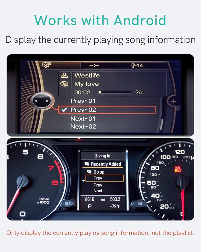 Bluetooth 5.0 aptX-HD Adapter with Y Cable Compatible with BMW CCC/CIC Systems with USB+AUX Interface (3000B)